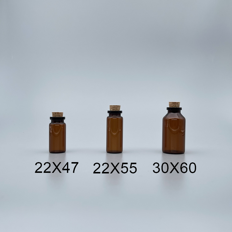 軟木塞瓶 茶色 22x55mm