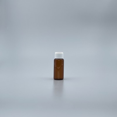 玻璃瓶 茶色 15ml 18牙白蓋+24x60滴瓶身