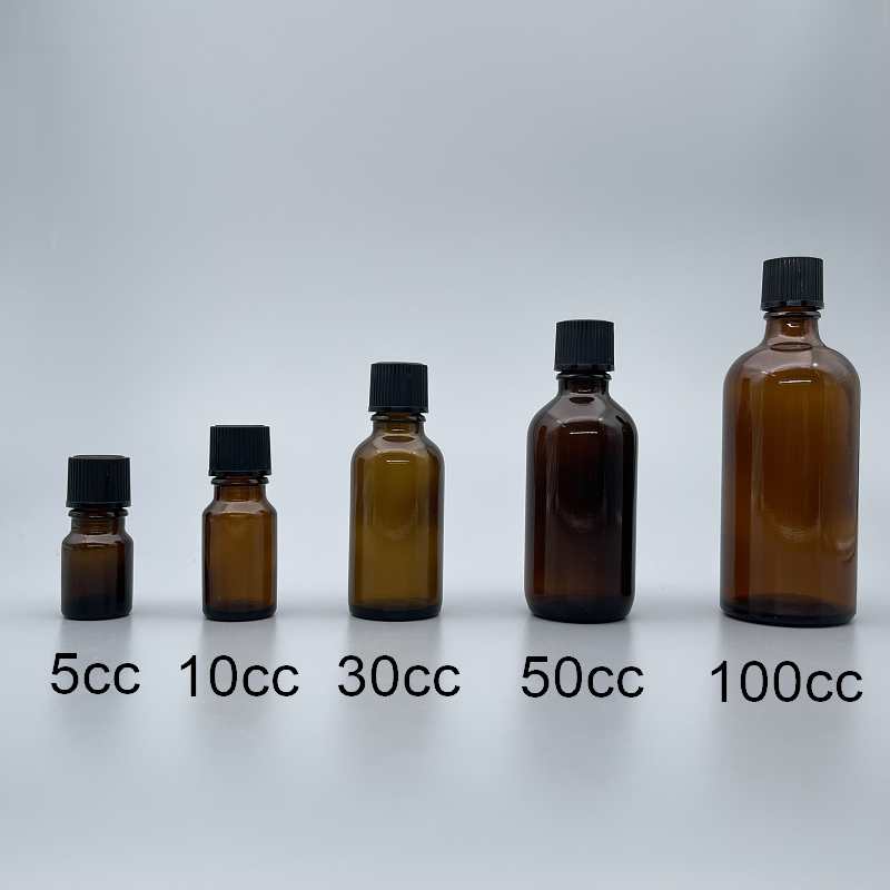 精油瓶 茶 黑蓋 5cc