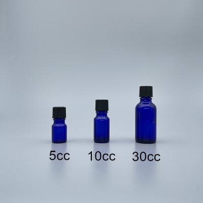 精油瓶 藍 黑蓋 30cc