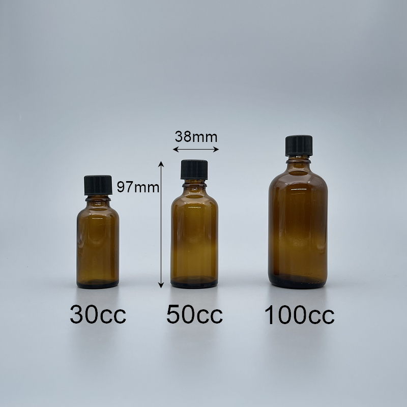 精油瓶 德國 茶 黑蓋 50cc
