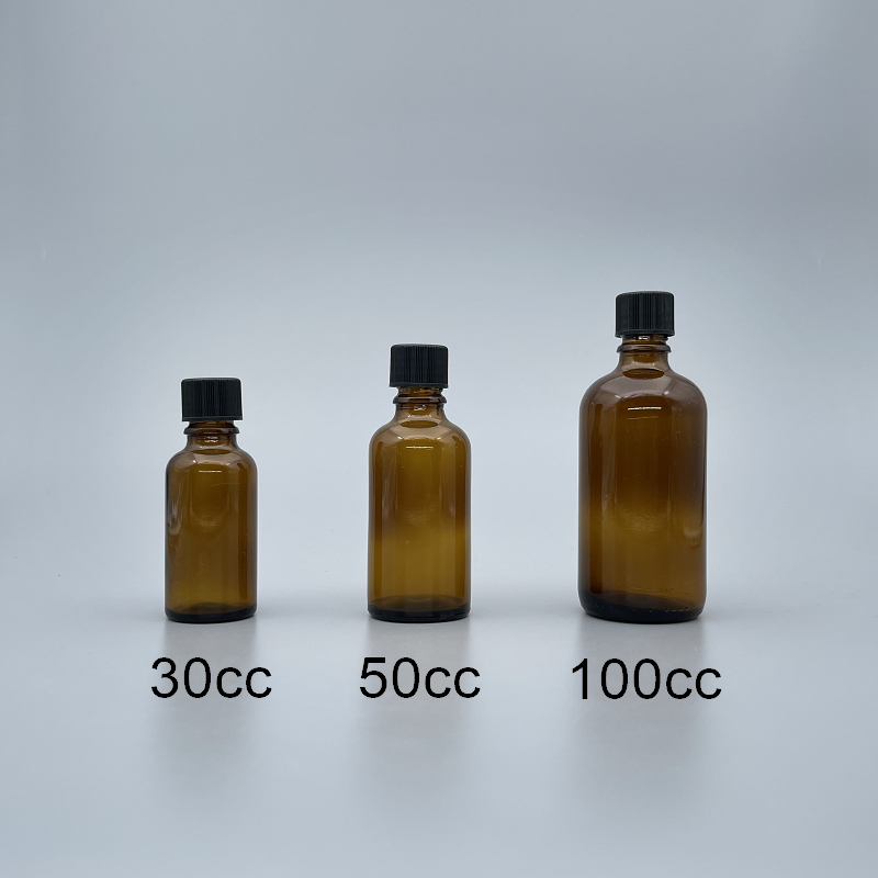 精油瓶 德國 茶 黑蓋 100cc