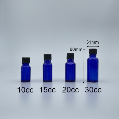 精油瓶 進口 藍 黑大頭安全蓋 30cc