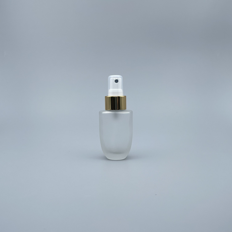 桃型 噴瓶 毛玻 50cc 金噴頭