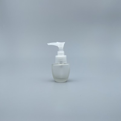 桃型 壓瓶 毛玻 30cc 本色壓頭