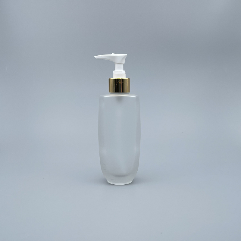 桃型 壓瓶 毛玻 150cc 金壓頭