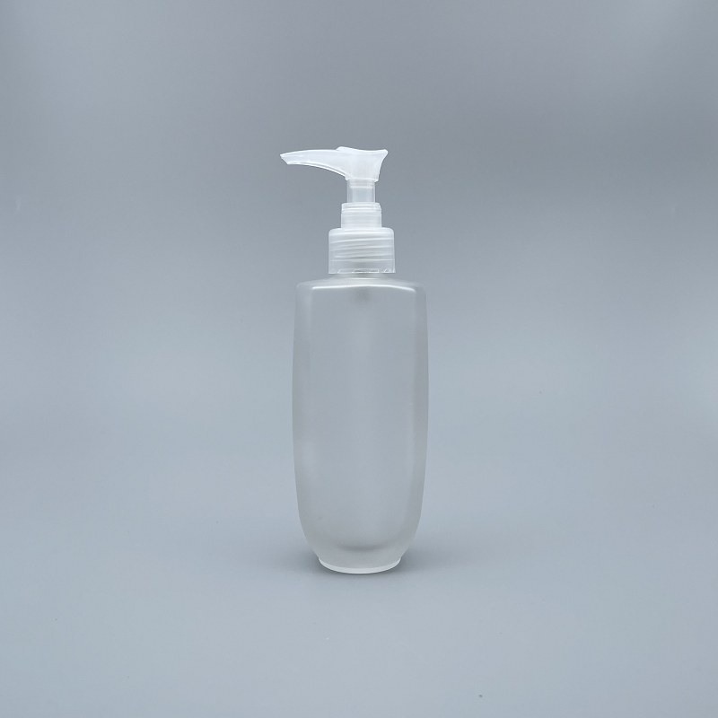 桃型 壓瓶 毛玻 150cc 本色壓頭