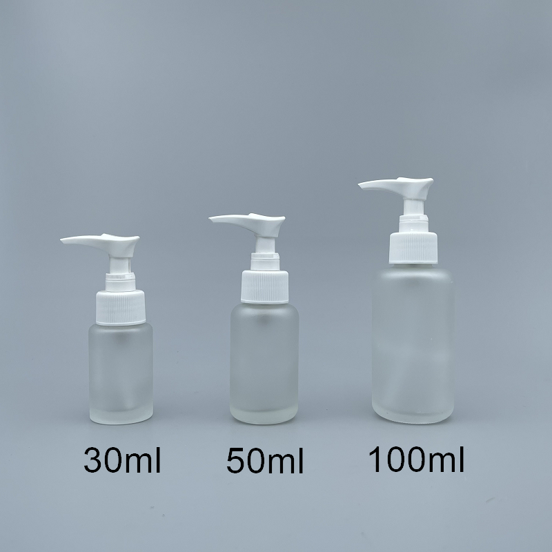 壓瓶 毛玻 100ml 白壓頭