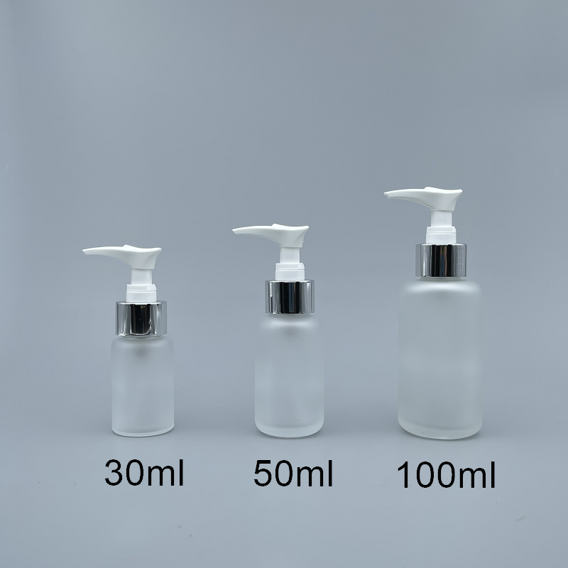 壓瓶 毛玻 100ml 銀壓頭