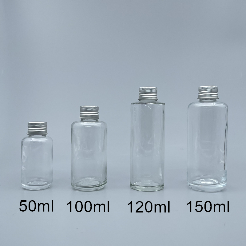 鋁蓋瓶 透玻 50ml 全鋁蓋+有洞內塞