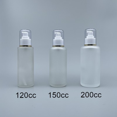 壓瓶 附蓋 毛玻 200cc 蓋滾金邊 L-2001