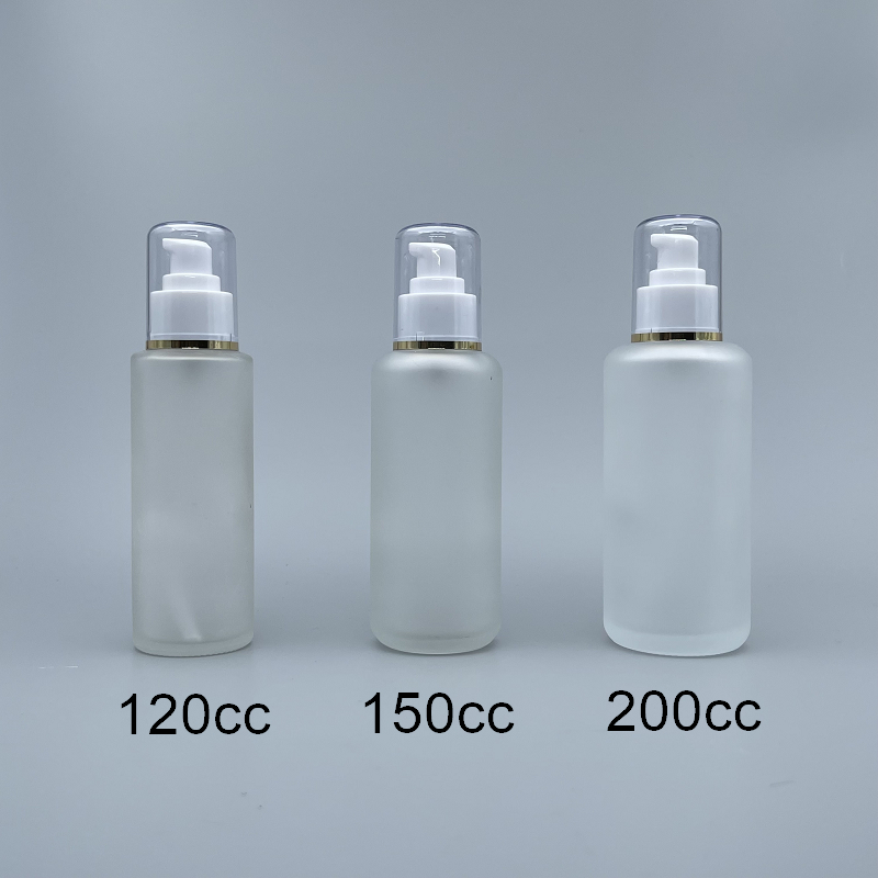 壓瓶 附蓋 毛玻 200cc 蓋滾金邊 L-2001