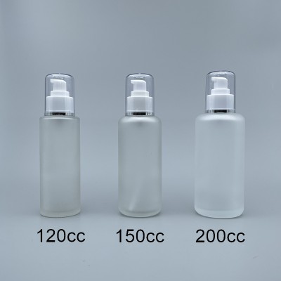 壓瓶 附蓋 毛玻 200cc 蓋滾銀邊 L-2001