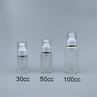 壓瓶 附蓋 毛玻 50cc  蓋滾金邊 L-0514