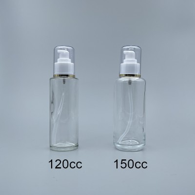 壓瓶 附蓋 透玻 150cc 蓋滾金邊 L-1550