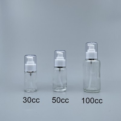 壓瓶 附蓋 透玻 100cc  蓋滾銀邊 L-1019