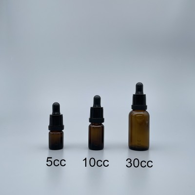 精油滴瓶 茶色 黑配件  5ml 7x48吸管