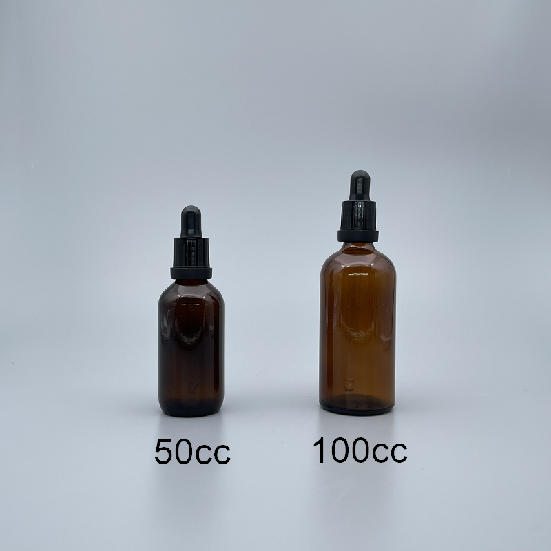精油滴瓶 茶色 黑配件 100ml