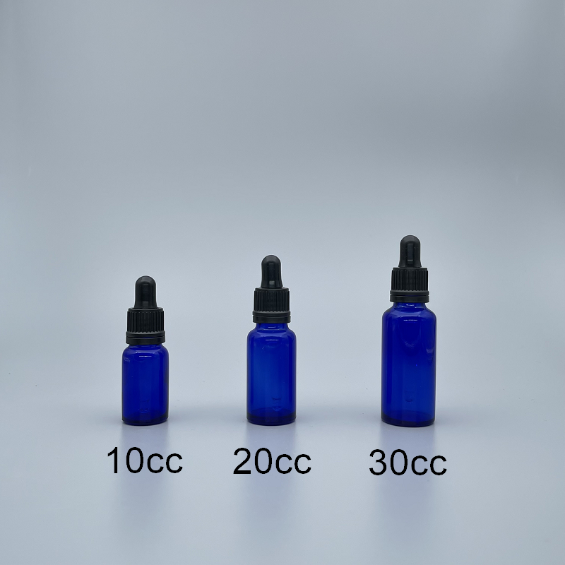 精油滴瓶 進口 藍色 黑配件 10cc 60mm吸管