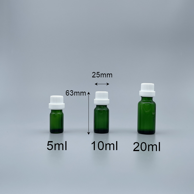 精油瓶 進口 大頭黑蓋 綠色 10ml YB