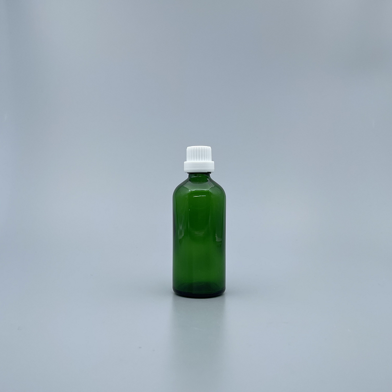 精油瓶 進口 大頭白蓋 綠色 100ml YB