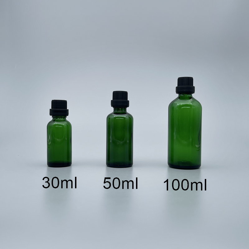 精油瓶 進口 大頭黑蓋 綠色 100ml YB