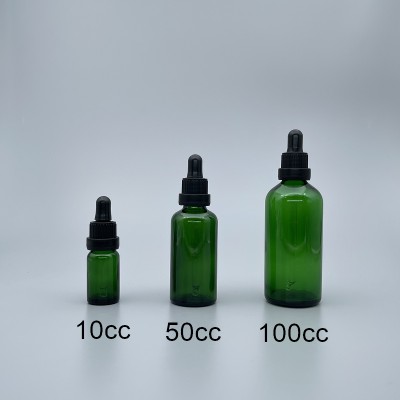 精油滴瓶 進口 綠色 黑配件 50ml+7x91吸管
