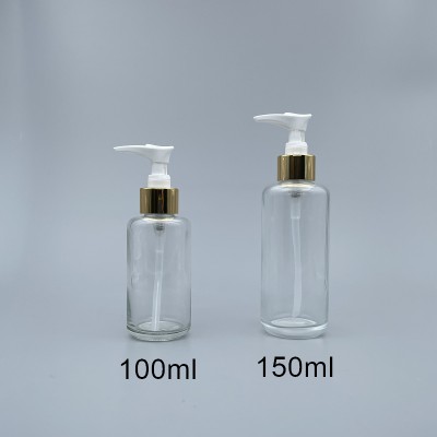 壓瓶 透明 金色壓頭 150ml L-1550