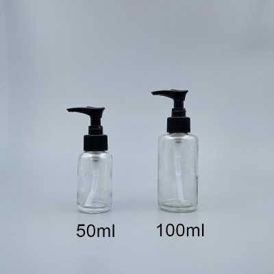壓瓶 透明 黑色壓頭 100ml L-1019