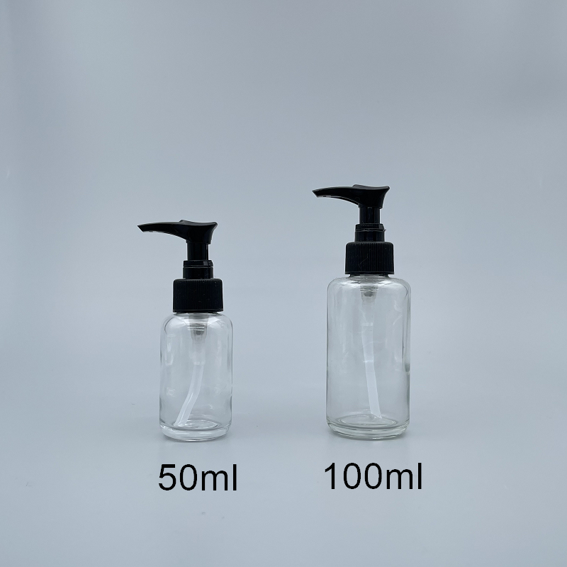 壓瓶 透明 黑色壓頭 50ml L-0514