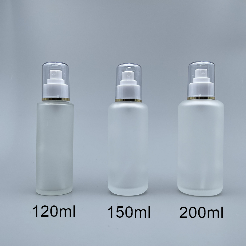 噴瓶 毛玻 附蓋 150cc 蓋滾金邊 L-1550