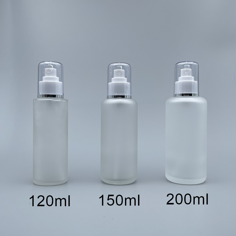 噴瓶 毛玻 附蓋 200cc 蓋滾銀邊 L-2001