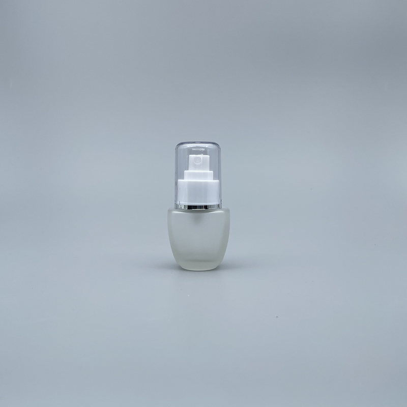 桃型 噴瓶 附蓋毛玻 30cc 蓋滾銀邊