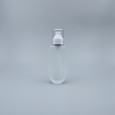 桃型 噴瓶 附蓋毛玻 100cc 蓋滾銀邊