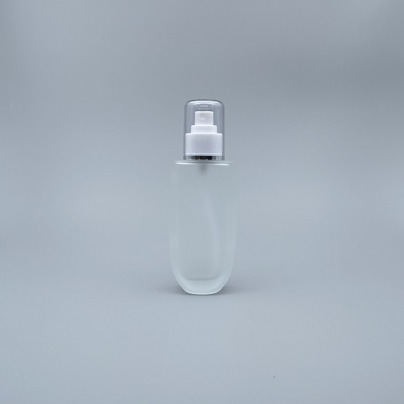 桃型 噴瓶 附蓋毛玻 100cc 蓋滾銀邊