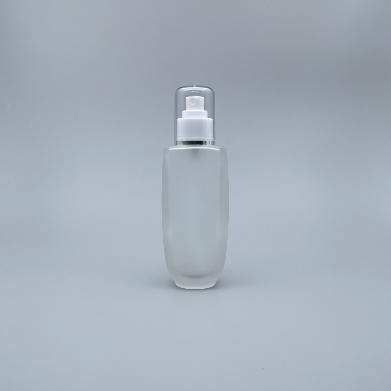 桃型 噴瓶 附蓋毛玻 150cc 蓋滾銀邊