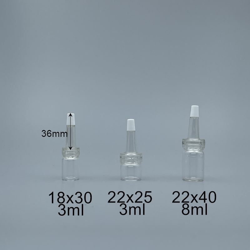 精華液瓶 透明  18x30+15mmPVC奶嘴頭 3ml