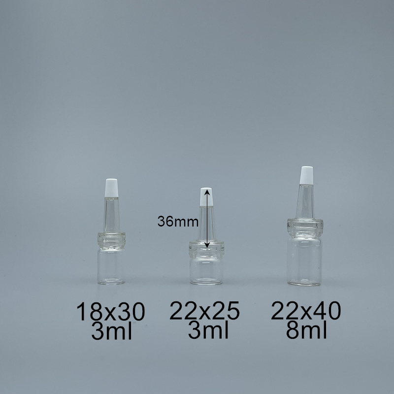 精華液瓶 透明 22x25+PVC膠帽 3ml