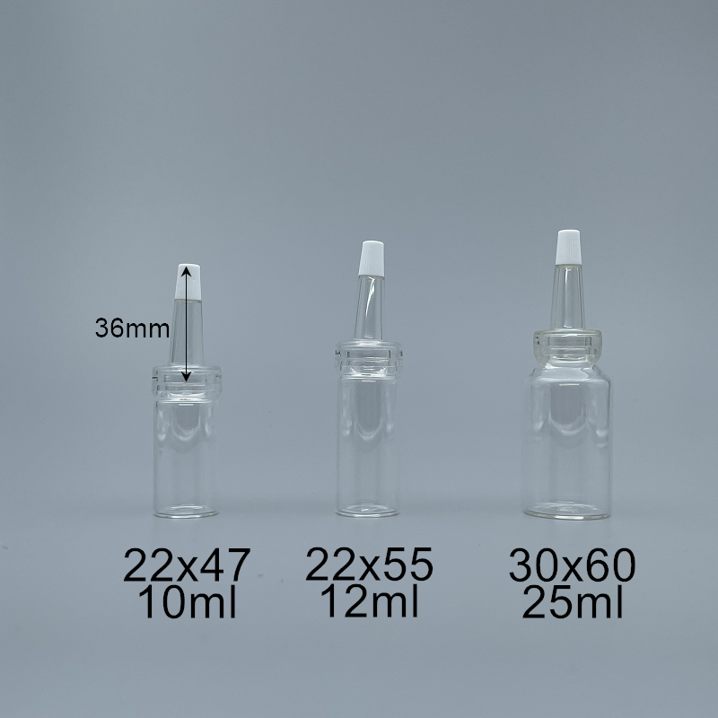 精華液瓶 透明 22x47+PVC膠帽 10ml