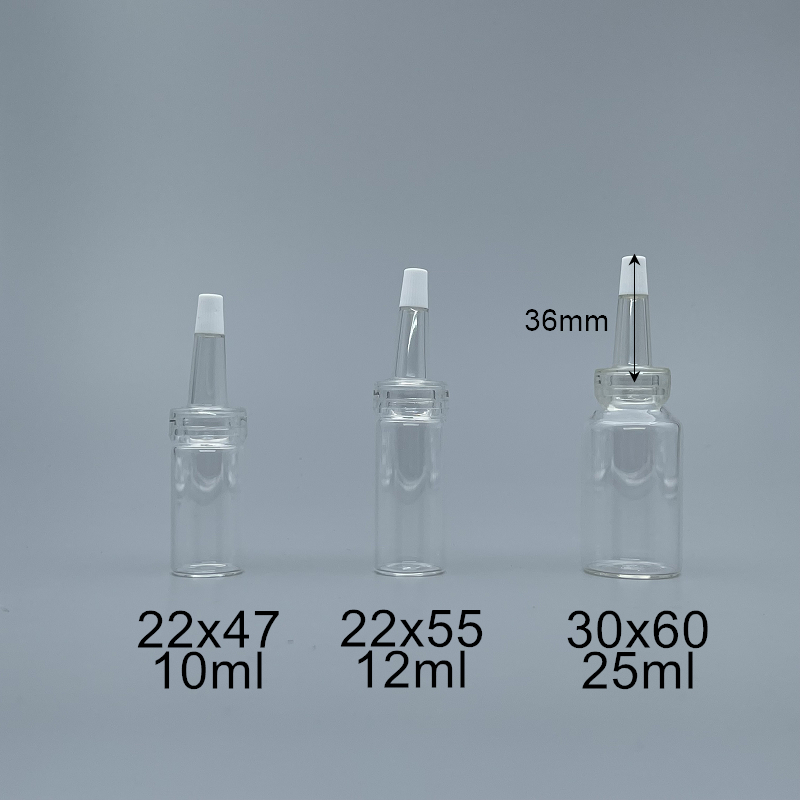 精華液瓶 透明 30x60+PVC膠帽 25ml