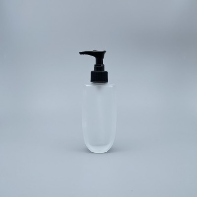 桃型 壓瓶 毛玻 100cc 黑壓頭