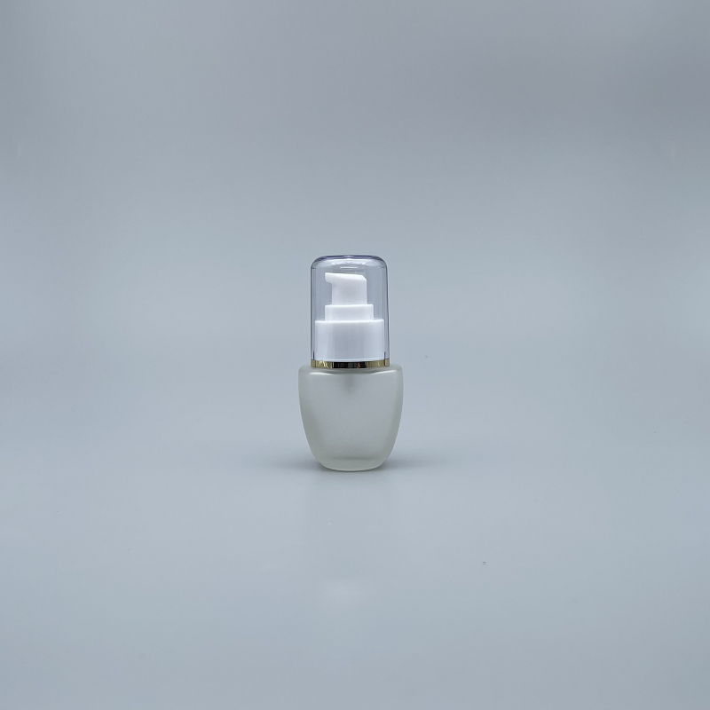 桃型 壓瓶 附蓋毛玻 30cc 蓋滾金邊