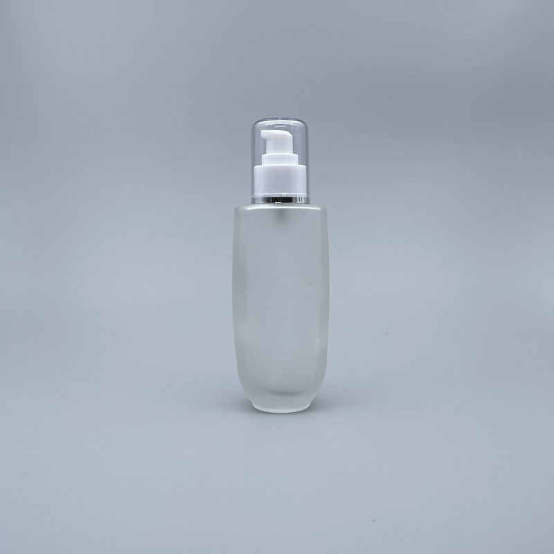 桃型 壓瓶 附蓋毛玻 150cc 蓋滾銀邊