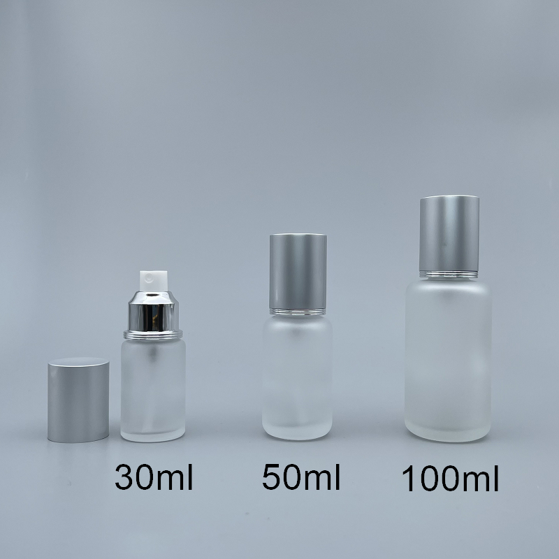 噴瓶 霧銀蓋 毛玻 50ml L-0514