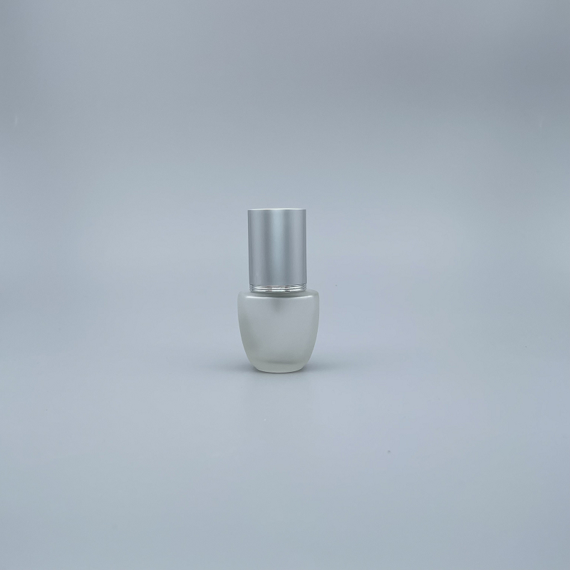 桃型 壓瓶 霧銀蓋 毛玻 30cc