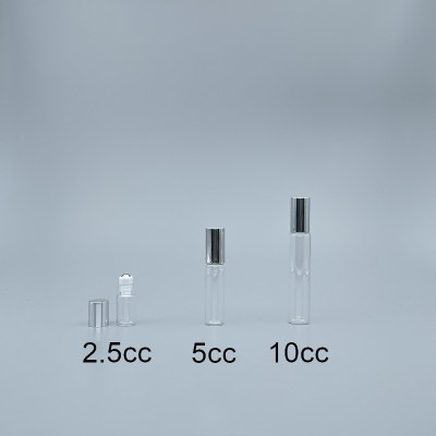 滾珠瓶 透明 10cc 鋼珠頭 銀蓋 17x75mm