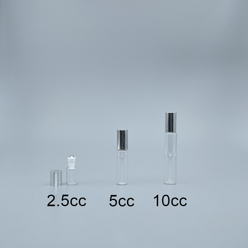 滾珠瓶 透明 10cc 鋼珠頭 銀蓋 17x75mm
