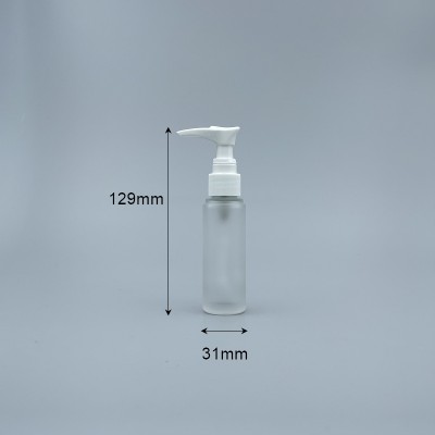 壓瓶 毛玻 30ml L-0334 高型 20牙白壓頭