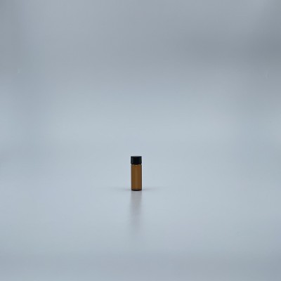 玻璃瓶 黑蓋 茶色2cc 12x36mm