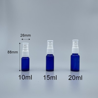 精油壓瓶 進口 藍色 白壓頭 10ml